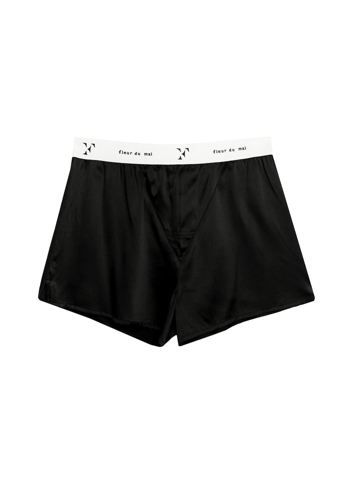 Unisex Boxer Short-black-flat