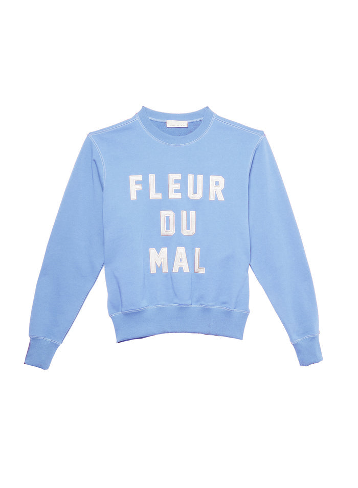 Unisex Logo Sweatshirt-denim blue-flat