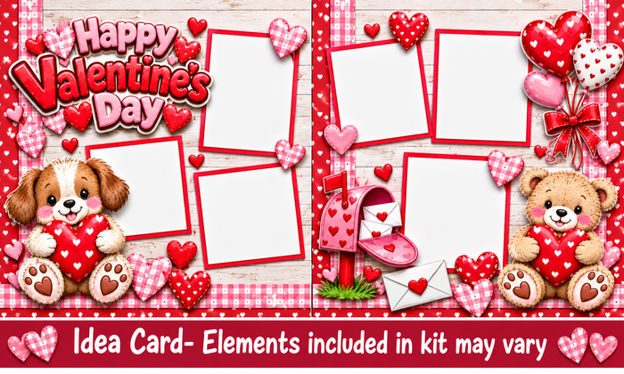 Valentines Day- Puppy & Bear