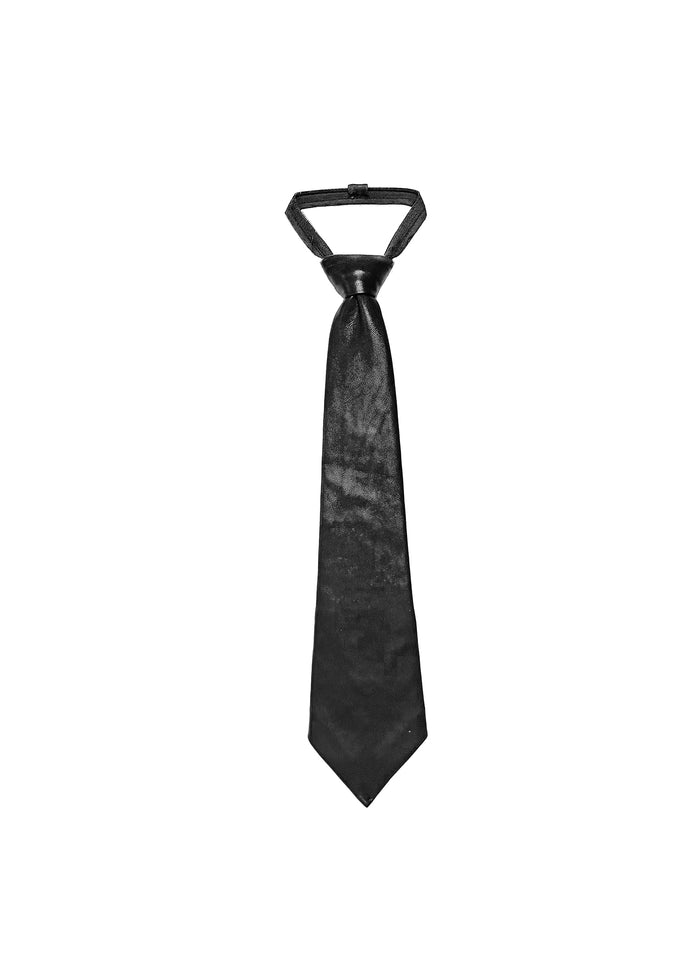 Vegan Leather Tie-black-Fleur du Mal-flat