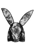 Veiled Bunny Ears-black-Fleur du Mal