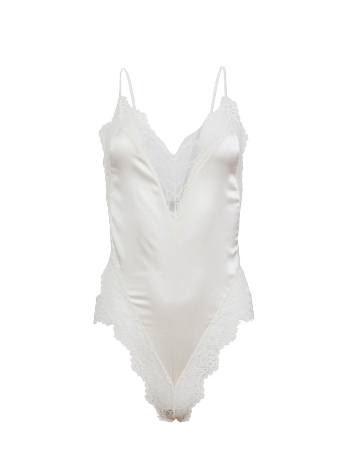 Venus Lace Teddy-ivory-flat