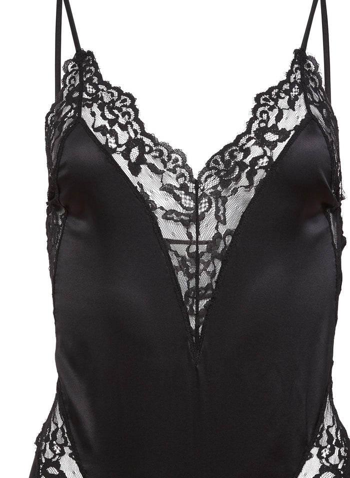 Venus Lace Teddy-black-flat