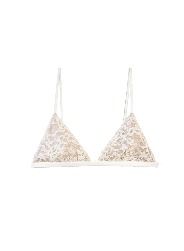 Venus Lace Triangle Bra-ivory-flat