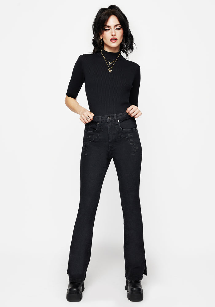Vera Baby Boot Split Hem Flared Jeans