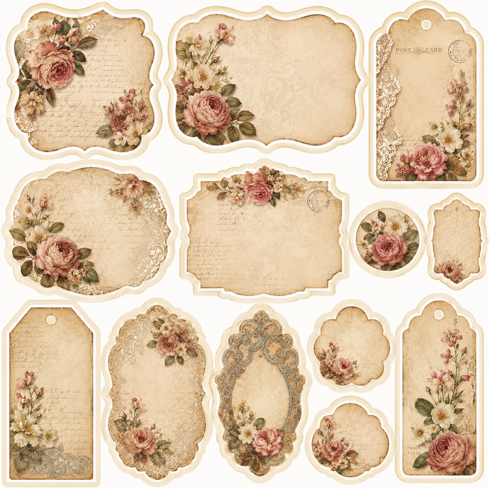 Vintage Floral Scrapbook Kit