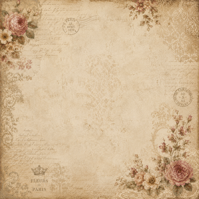 Vintage Floral Scrapbook Kit