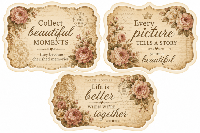 Vintage Floral Scrapbook Kit