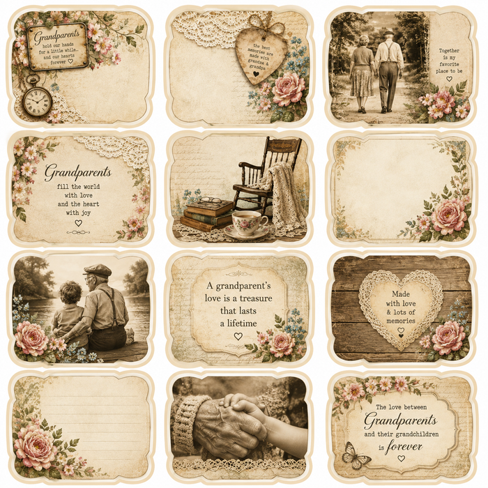 Vintage Grandparent Scrapbook Kit