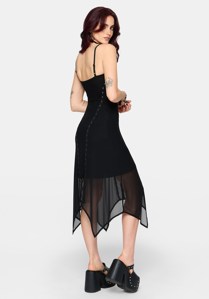 Virella Eyelet Detail Mesh Cami Midaxi Dress