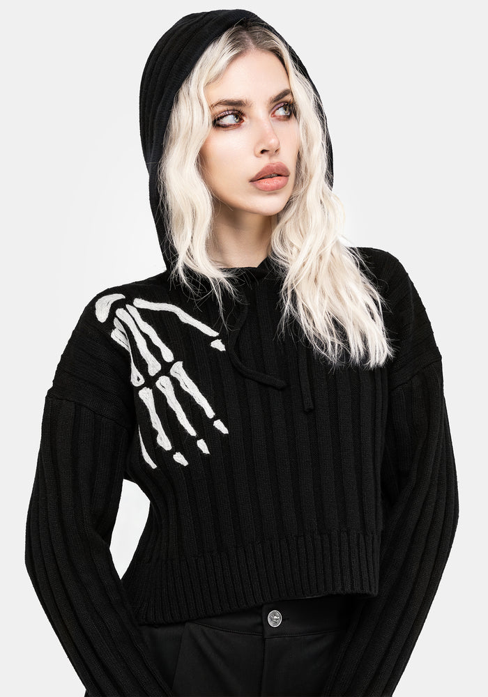 Volar Embroidered Knit Hoodie