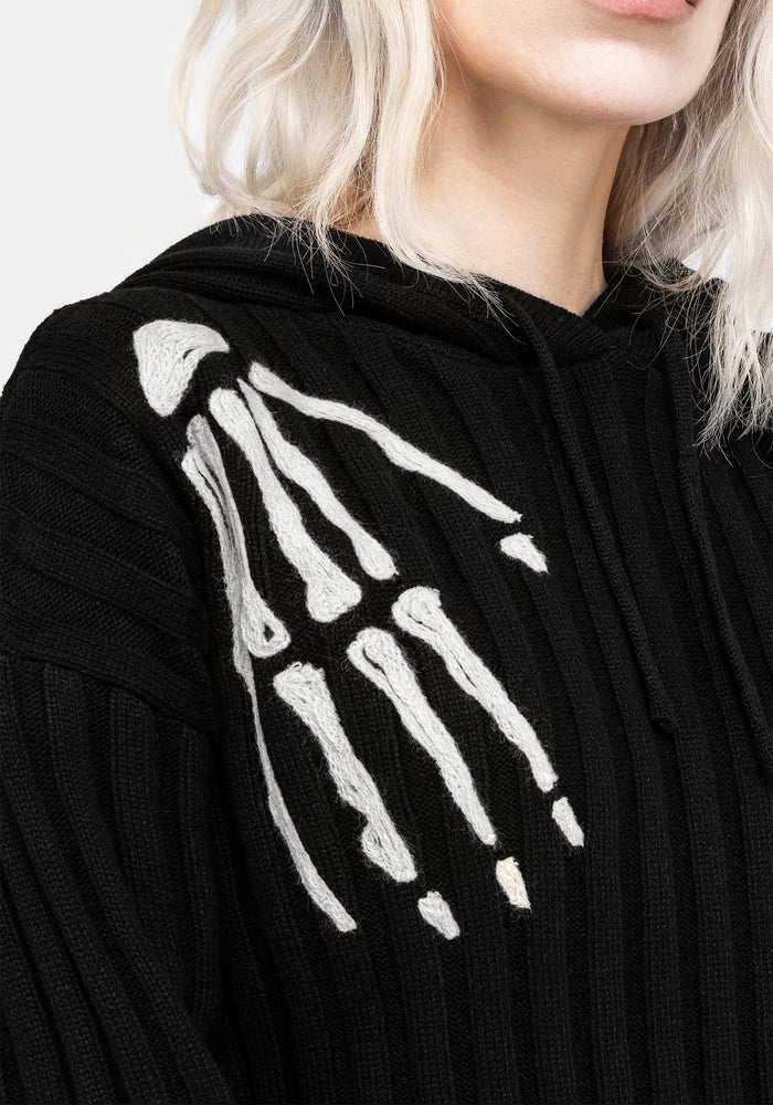 Volar Embroidered Knit Hoodie