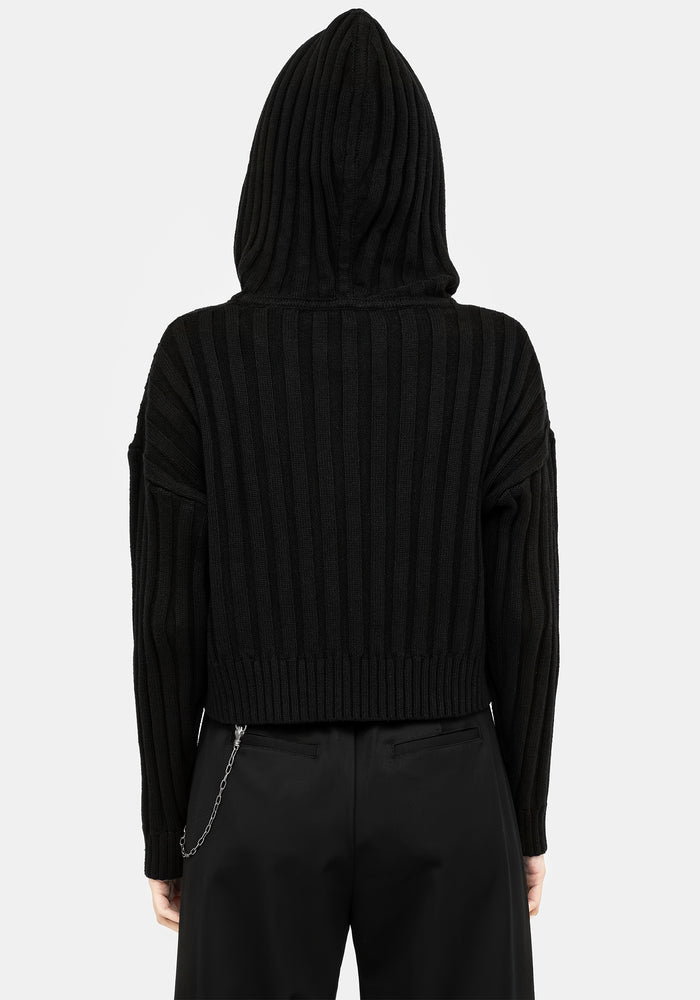 Volar Embroidered Knit Hoodie