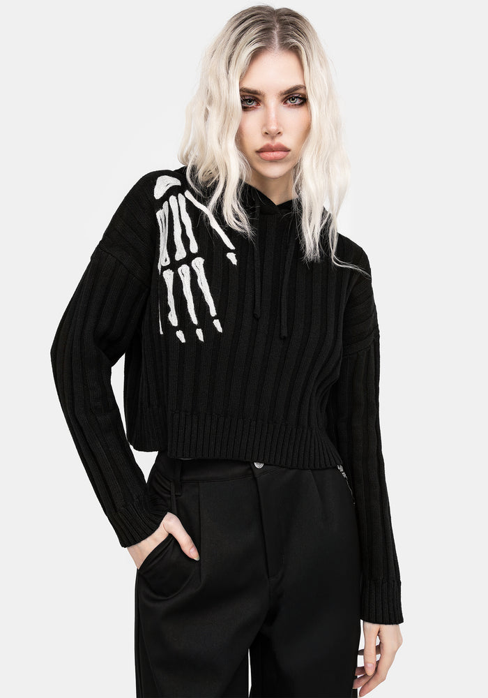 Volar Embroidered Knit Hoodie