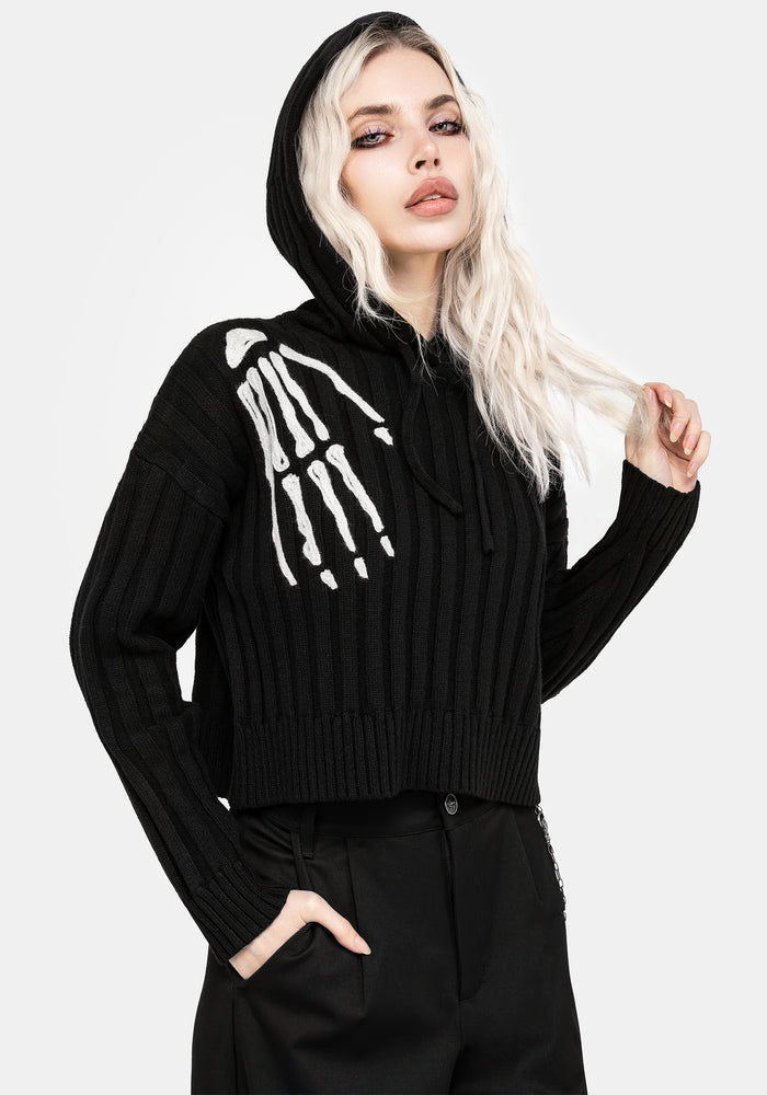 Volar Embroidered Knit Hoodie