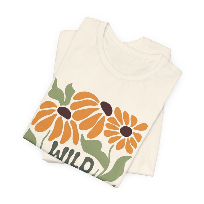 Wild Soul Floral Tee — Retro Sunflower Graphic T-Shirt