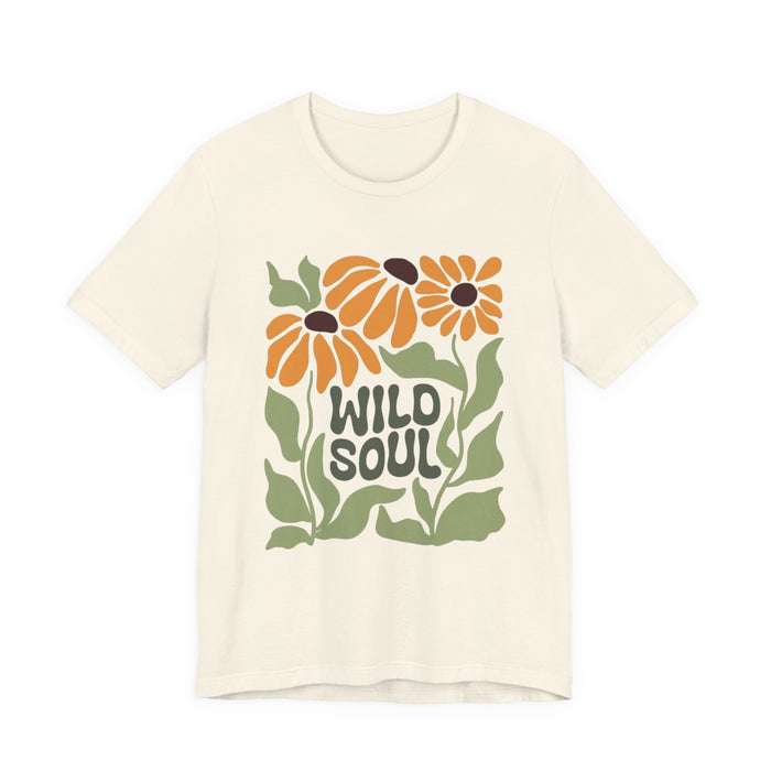 Wild Soul Floral Tee — Retro Sunflower Graphic T-Shirt