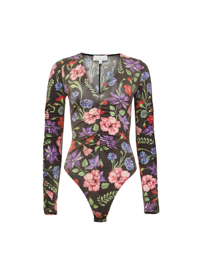 Wildfleur Plunge Bodysuit-wildflower print