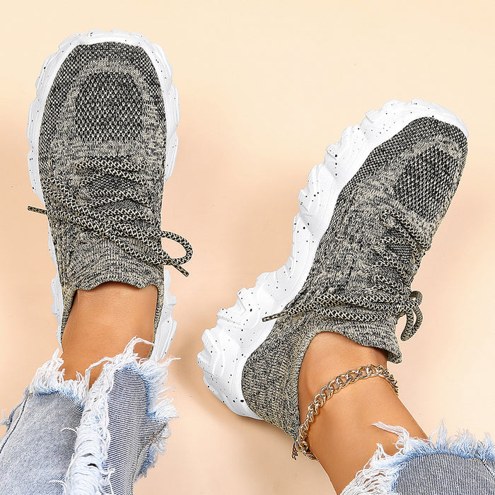 Women's Four Seasons Leisure Flying Weaving sneaker