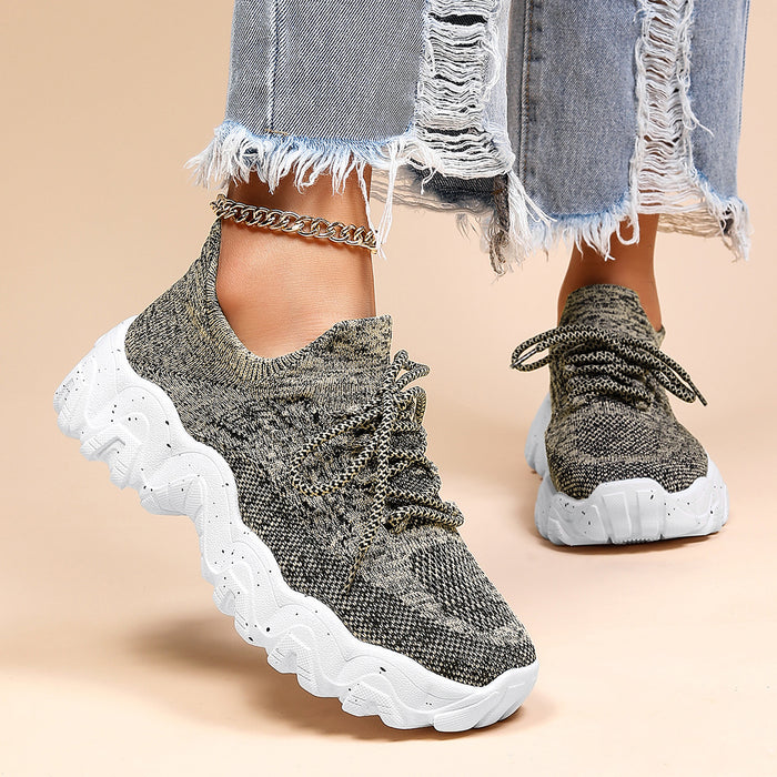 Women's Four Seasons Leisure Flying Weaving sneaker