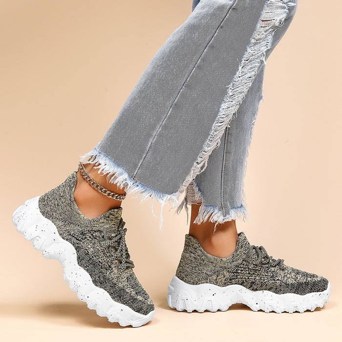 Women's Four Seasons Leisure Flying Weaving sneaker