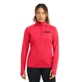 Women's Safety Stretch 1/4-Zip Pullover - Hot Coral - Freedman - Black Logo