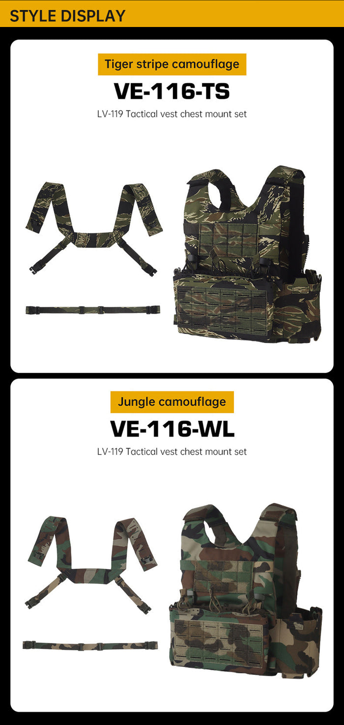 woodland m81 or tigerstripe Tactical Chest Rig Set