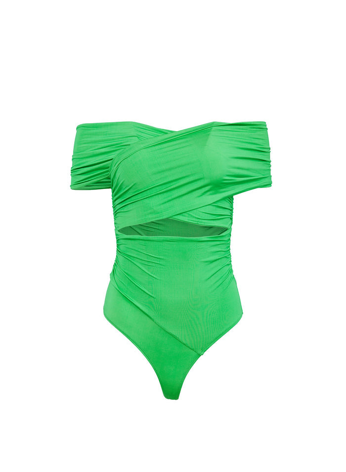 Wrap Front Bodysuit-peridot-flat