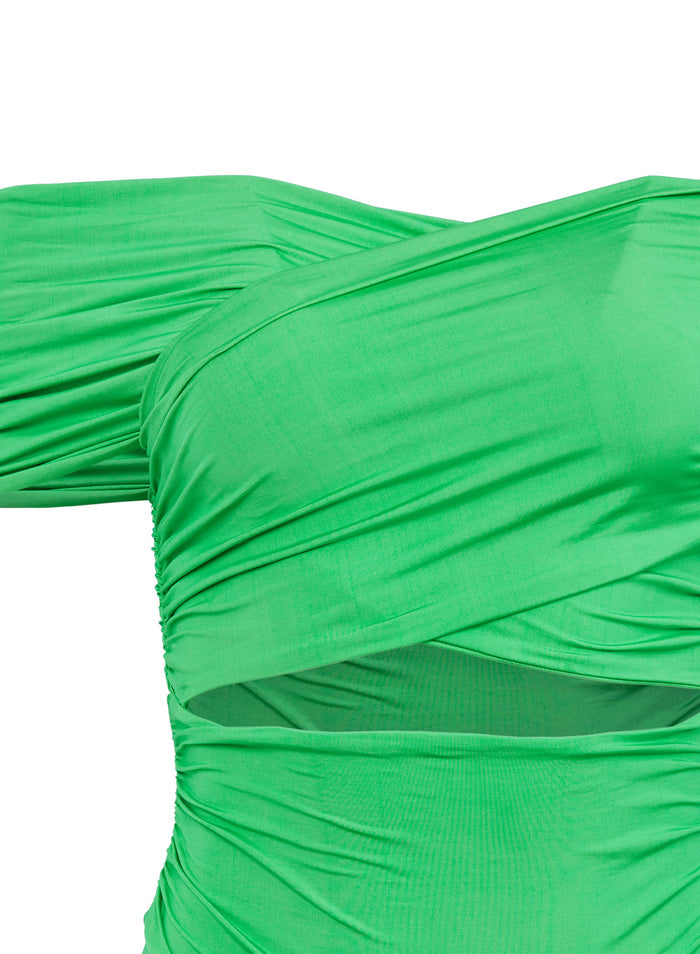 Wrap Front Bodysuit-peridot-flat