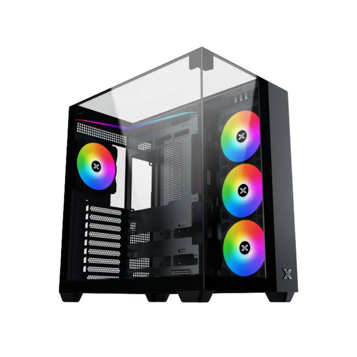 Xigmatek Aqua V Mid Tower Case , 7 Fan - Black
