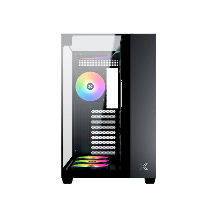 Xigmatek Aqua V Mid Tower Case , 7 Fan - Black