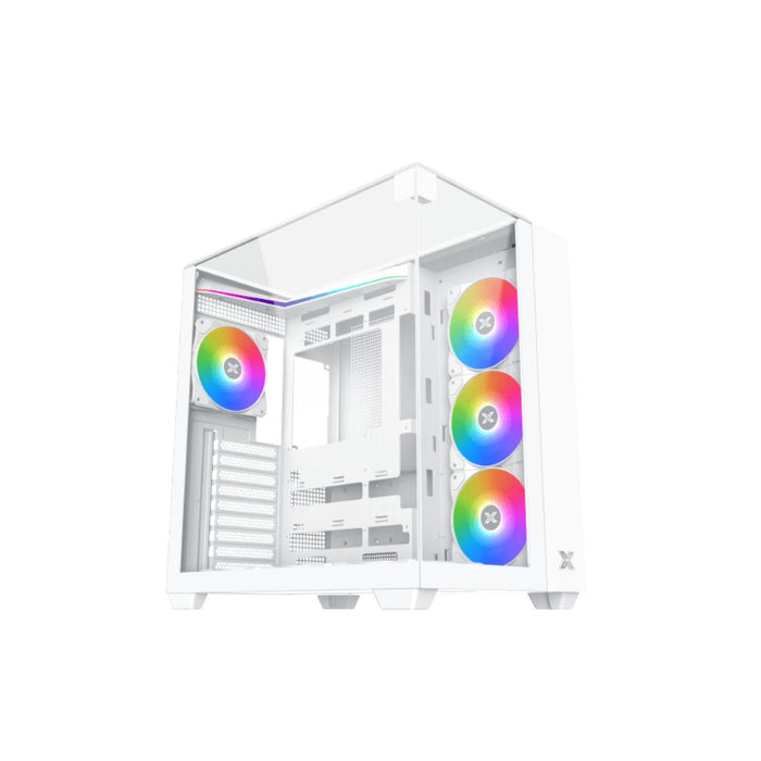 Xigmatek Aqua V Mid Tower Case , 7 Fan - White