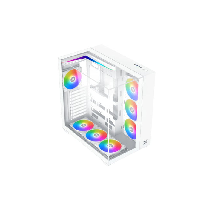 Xigmatek Aqua V Mid Tower Case , 7 Fan - White