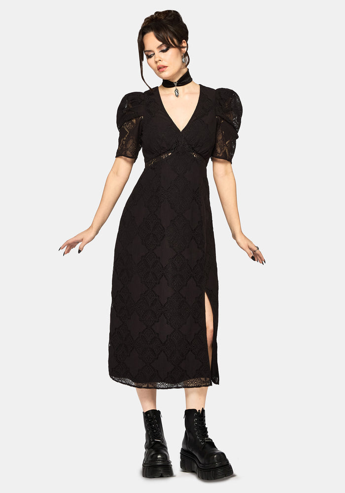 Zephyr Crossed Lace Midaxi Dress US 6
