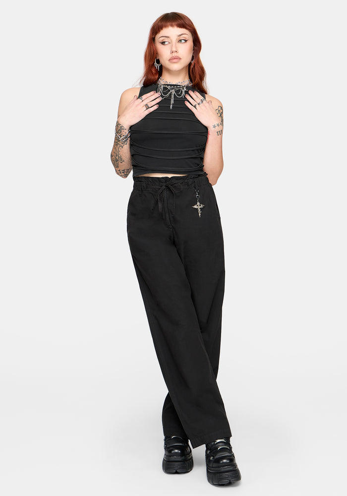 Zuri Distressed Slash Neck Tank Top